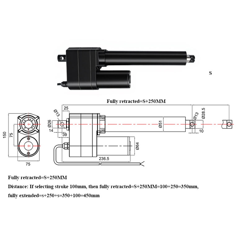 DC 12V 24V 7000N Lineer Aktüat - Fishing Rod Telescopic incelemesi ve fiyatı